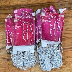 NEW home accents holiday 300 clear incandescent mini iWhite Icicle String Lights